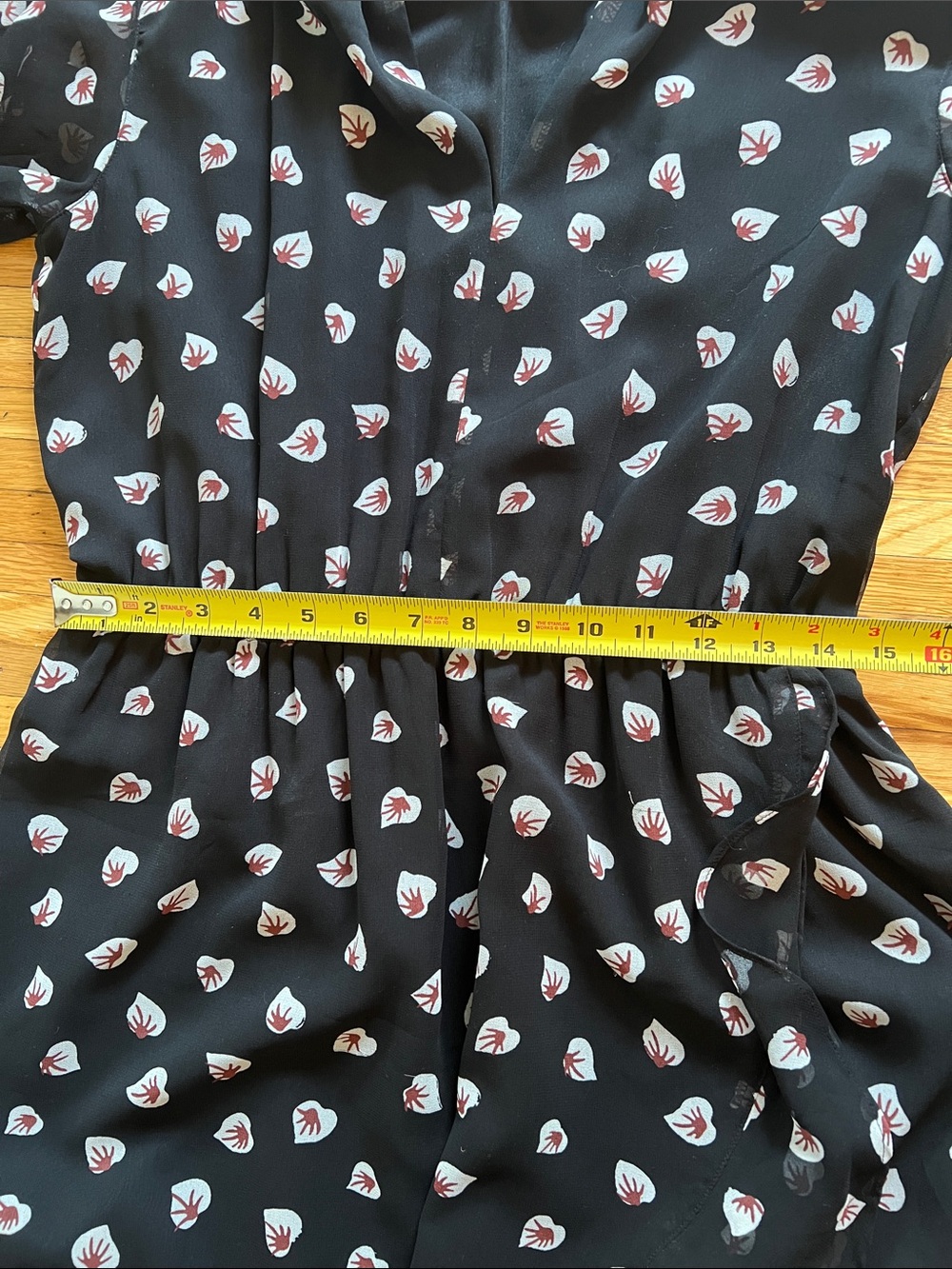 Madewell Black Amaryllis Floral Midi Dress Size M - Picture 9 of 11